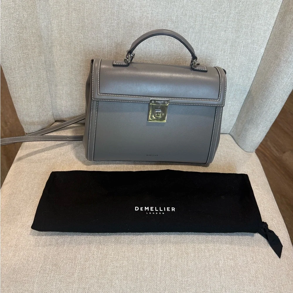 Demellier Midi Paris in Stone Grey - Picture 2 of 14